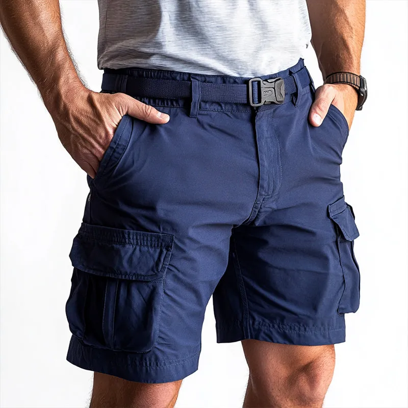 Men's Casual Solid Color Multi-Pocket Outdoor Cargo Shorts MTA1556D0TO sold by Manly product image thumbnail 3
