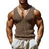 Men's Casual Deep V Neck Slim Fit Knit Tank Top MTA0940D4M sold by Manly
