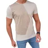 Men's Casual Soft Cotton Color Block Round Neck Slim Fit Short Sleeve T-Shirt MTA1521D1M sold by Manly