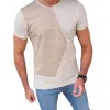 Men's Casual Soft Cotton Color Block Round Neck Slim Fit Short Sleeve T-Shirt MTA1521D1M sold by Manly