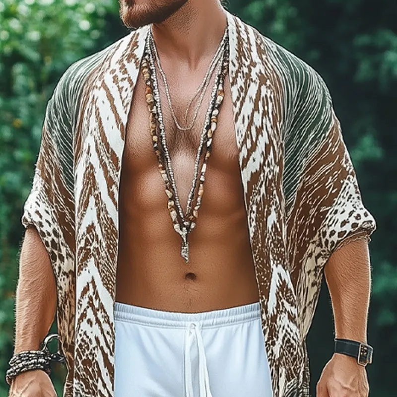 Men's Summer Printed Tassel Knee-Length Casual Shirt MTA1439D6U sold by Manly product image thumbnail 3