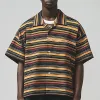 Men's Summer Fashion Striped Print Loose Short Sleeve Shirt MTA1509D5P sold by Manly