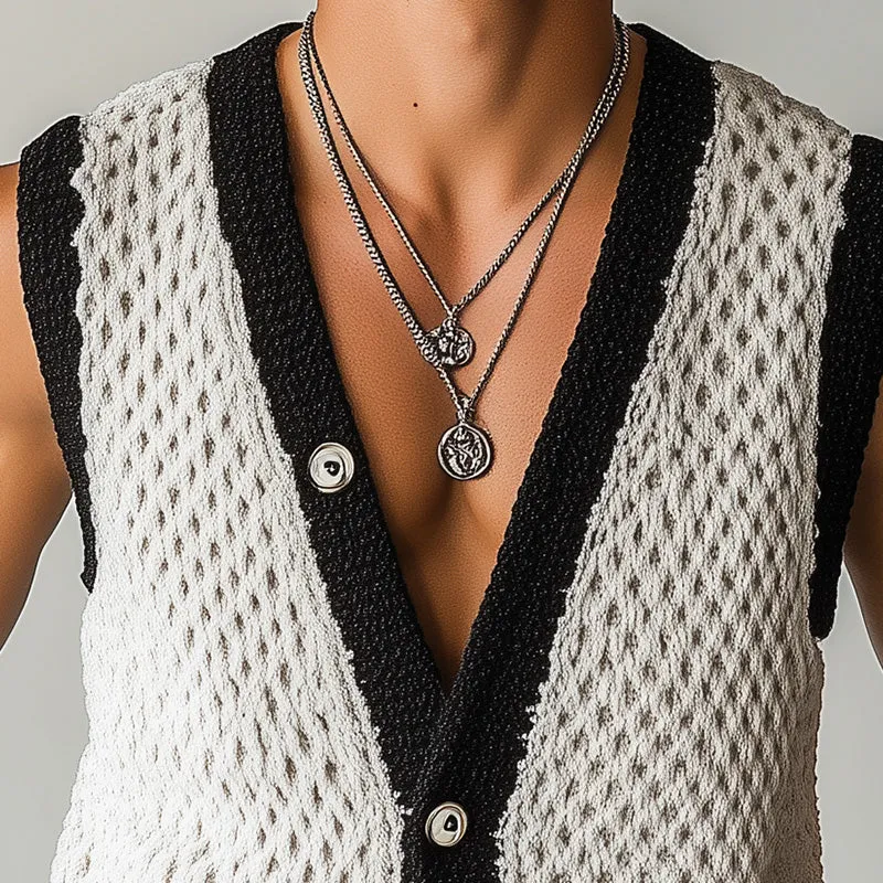 Men's Summer Fashion Simple Elegant Woven Vest MTA1506D8P sold by Manly product image thumbnail 3