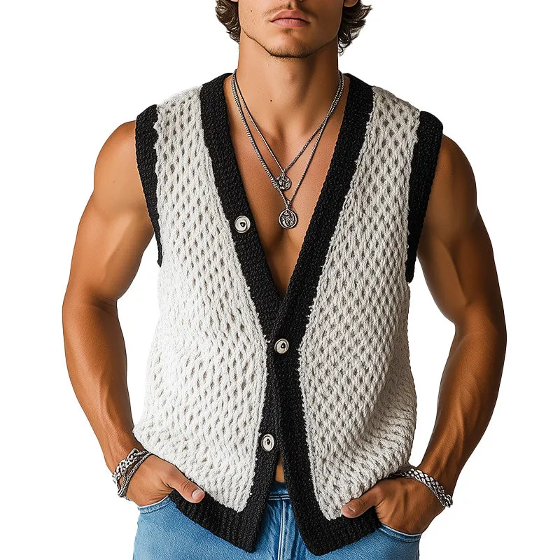 Men's Summer Fashion Simple Elegant Woven Vest MTA1506D8P sold by Manly