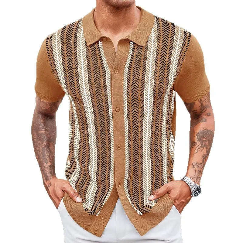 Men's Casual Knitted Short Sleeve POLO Shirt MTA1488D0X sold by Manly