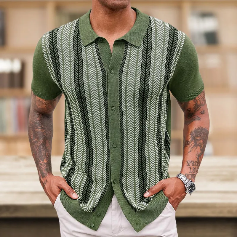 Men's Casual Knitted Short Sleeve POLO Shirt MTA1488D0X sold by Manly product image thumbnail 2
