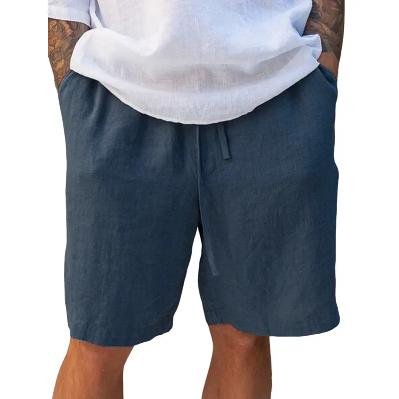 Men's Cotton And Linen Loose Beach Shorts MTA1116D7X sold by Manly product image thumbnail 4
