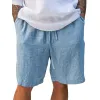 Men's Cotton And Linen Loose Beach Shorts MTA1116D7X sold by Manly