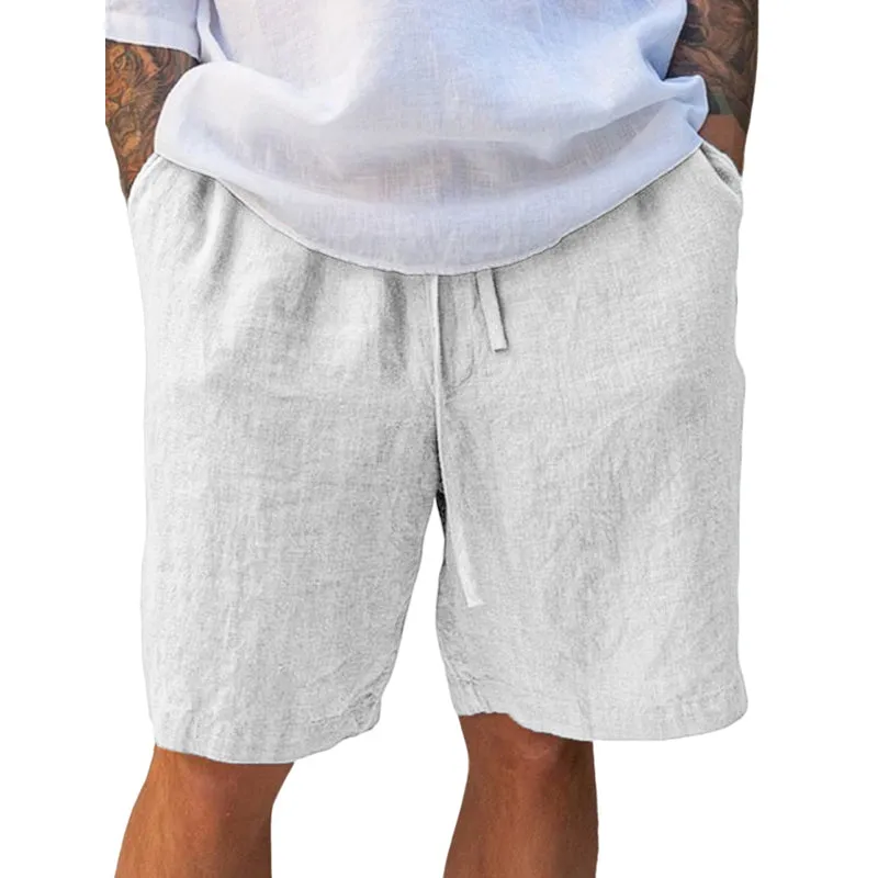 Men's Cotton And Linen Loose Beach Shorts MTA1116D7X sold by Manly product image thumbnail 2