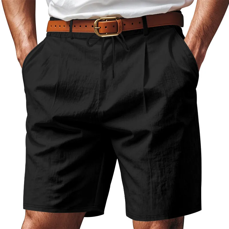 Men's Casual Solid Color Shorts (Belt Not Included) MTA1412D2X sold by Manly product image thumbnail 3