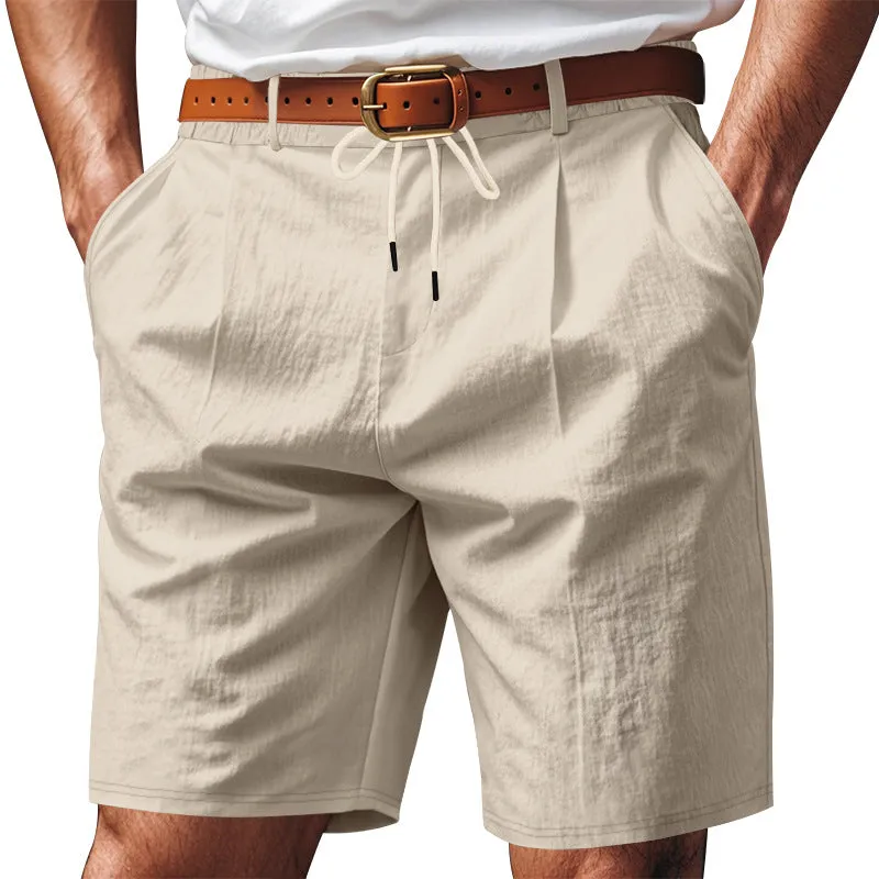 Men's Casual Solid Color Shorts (Belt Not Included) MTA1412D2X sold by Manly product image thumbnail 4