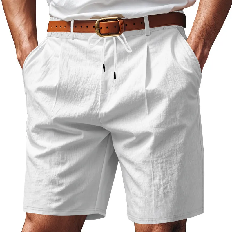 Men's Casual Solid Color Shorts (Belt Not Included) MTA1412D2X sold by Manly product image thumbnail 2