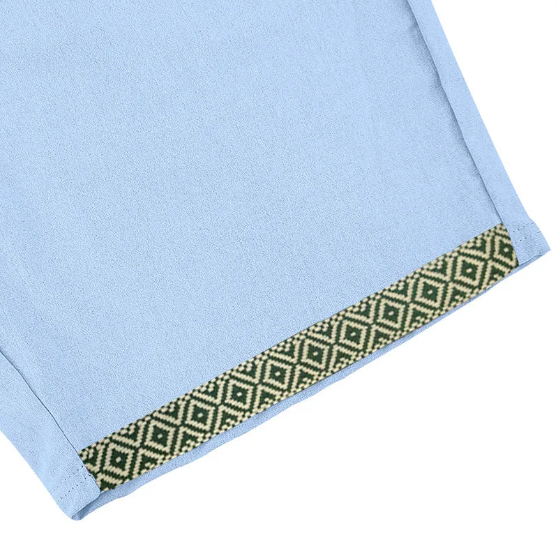 Men's Cotton and Linen Elastic Waist Casual Shorts MTA1426D2X sold by Manly product image thumbnail 5