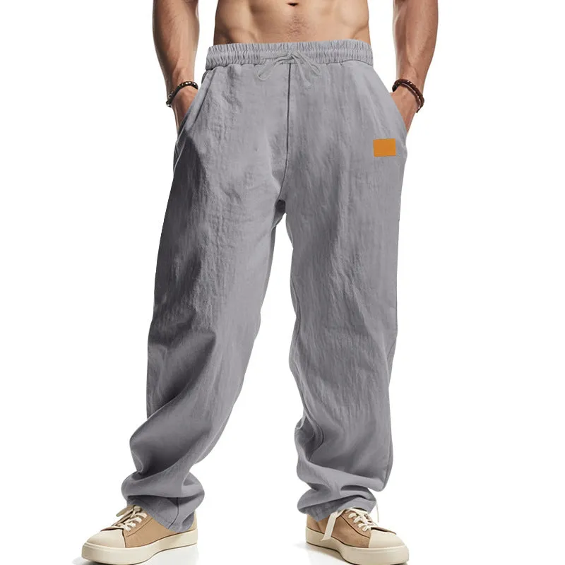 Men's Cotton and Linen Casual Elastic Waist Casual Pants MTA1171D9X sold by Manly product image thumbnail 4