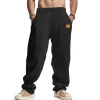 Men's Cotton and Linen Casual Elastic Waist Casual Pants MTA1171D9X sold by Manly