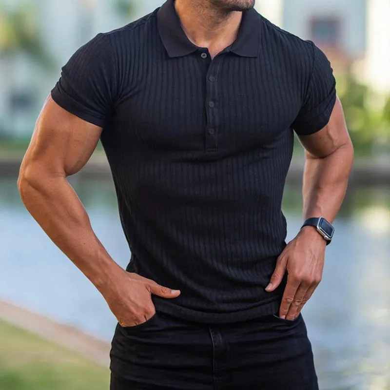 Men's Solid Striped Stretch Polo Shirt 91758419Z sold by Manly product image thumbnail 4