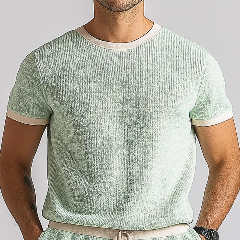 Men's Summer Fashion Comfortable Thin Woven Set MTA1800D5P sold by Manly product image thumbnail 3