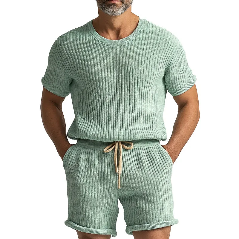 Men's Summer Fashion Comfortable Thin Woven Set MTA1875D6P sold by Manly
