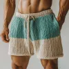 Men's Summer Fashion Comfortable Striped Woven Beach Shorts MTA1886D9P sold by Manly