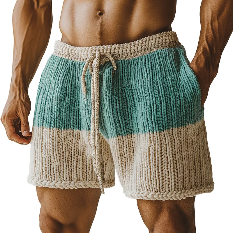 Men's Summer Fashion Comfortable Striped Woven Beach Shorts MTA1886D9P sold by Manly