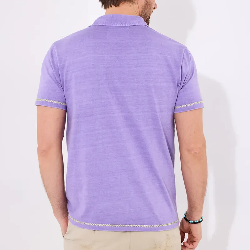 Men's Solid Lapel Short Sleeve Casual Polo Shirt MTA1841D0Z sold by Manly product image thumbnail 3