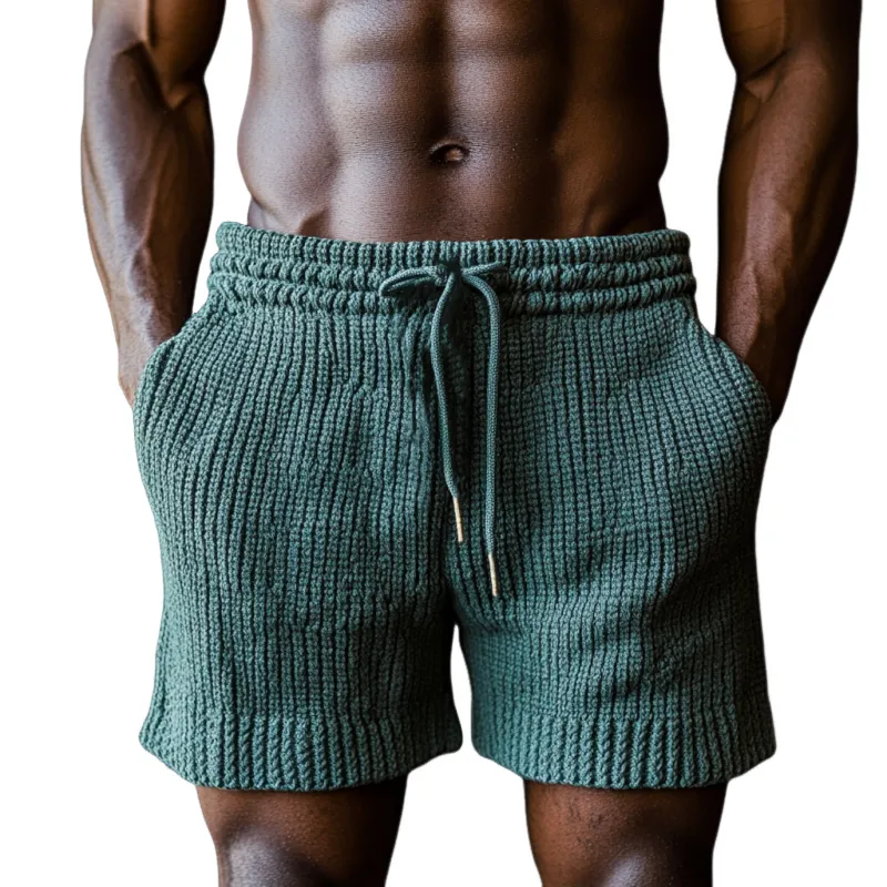 Men's Casual Drawstring Elastic Waist Soft Slim Fit Knit Shorts  MTA1788D7M sold by Manly