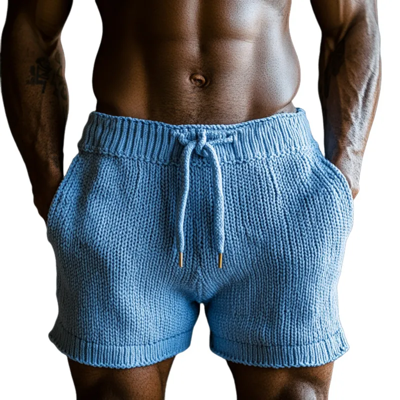 Men's Casual Drawstring Elastic Waist Soft Slim Fit Knit Shorts MTA1700D3M sold by Manly