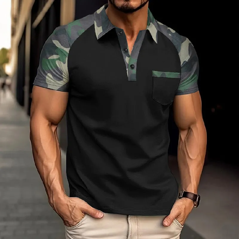 Men's Camouflage Short Sleeve POLO Shirt MTA1716D3X sold by Manly product image thumbnail 5