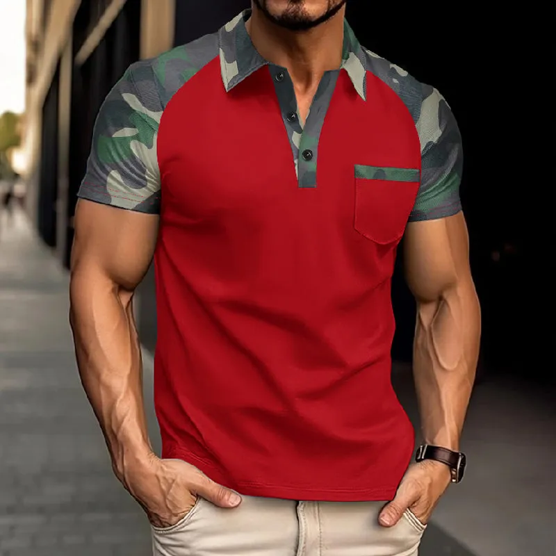 Men's Camouflage Short Sleeve POLO Shirt MTA1716D3X sold by Manly product image thumbnail 4