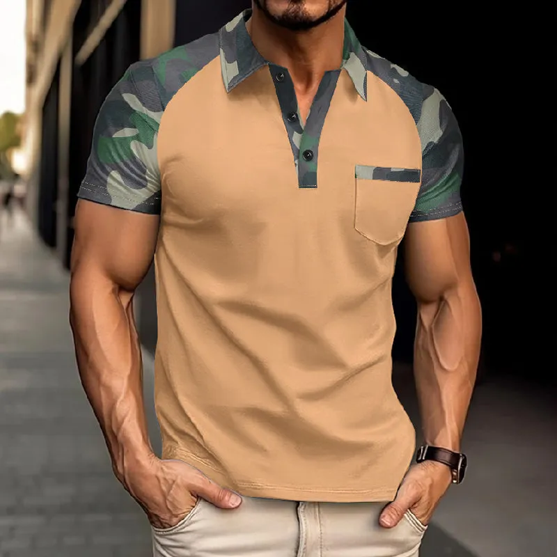 Men's Camouflage Short Sleeve POLO Shirt MTA1716D3X sold by Manly product image thumbnail 3