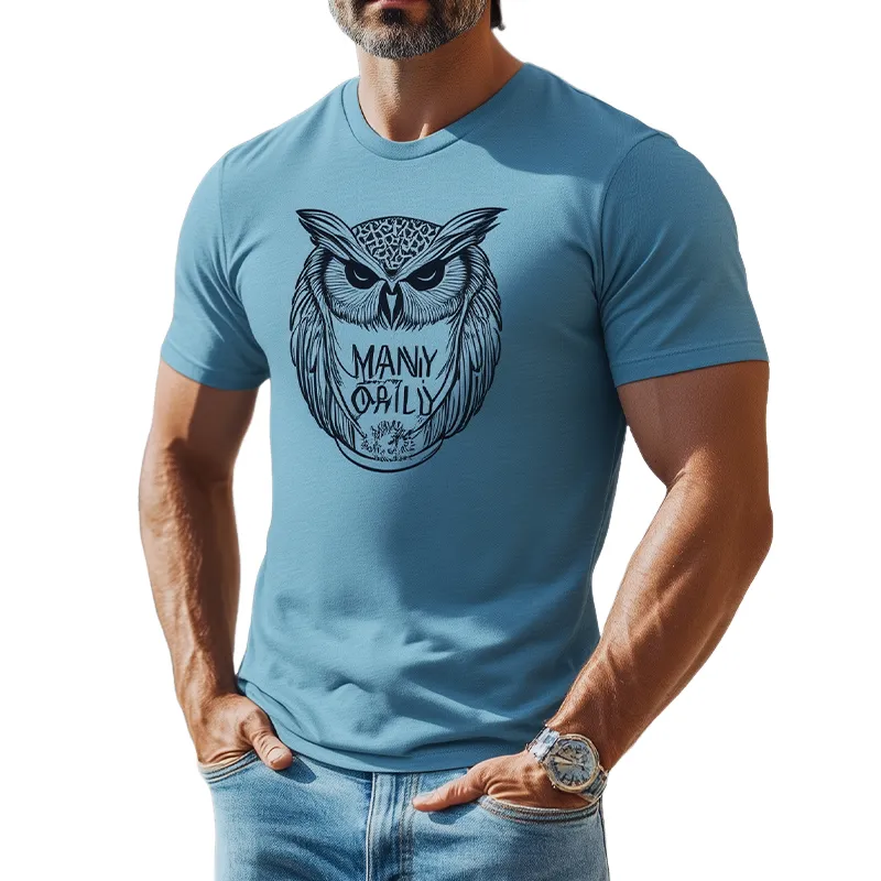 Men's Summer Fashion Casual Cotton Blended Slim Fit Animal Printed Short Sleeve T-Shirt MTA1898D0K sold by Manly