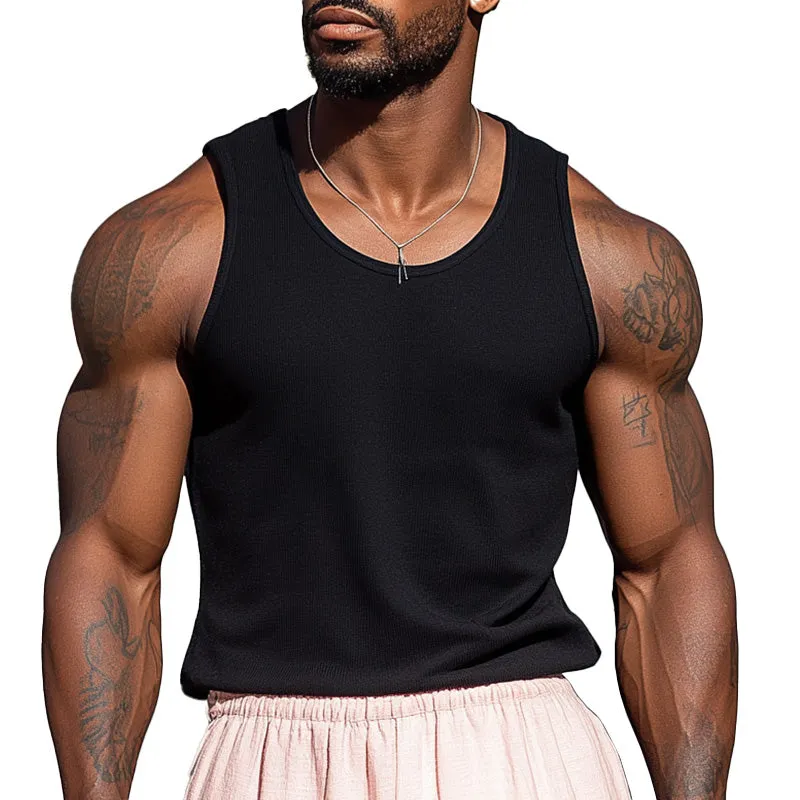 Men's Summer Fashion Natural Comfort Knitted Vest MTA1848D4P sold by Manly