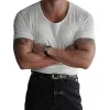Men's Solid Round Neck Short Sleeve T-shirt MTA1702D5Z sold by Manly