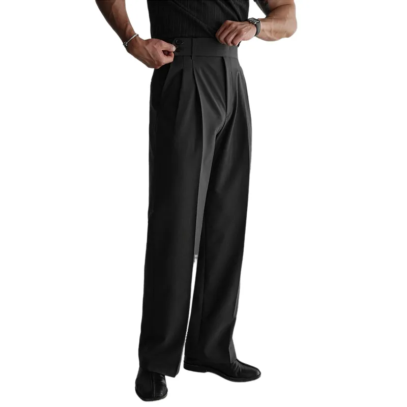 Men's Solid Color Straight Suit Pants MTA1741D0Z sold by Manly