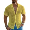 Men's Summer Solid Color Breathable Mesh Short Sleeve Shirt MTA1708D1U sold by Manly