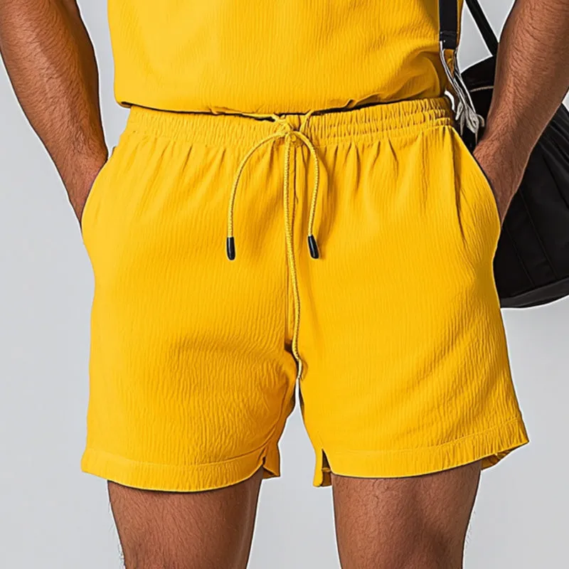 Men's Summer Fashion Cotton And Linen Short-Sleeved Shorts Suit MTA1696D1P sold by Manly product image thumbnail 4