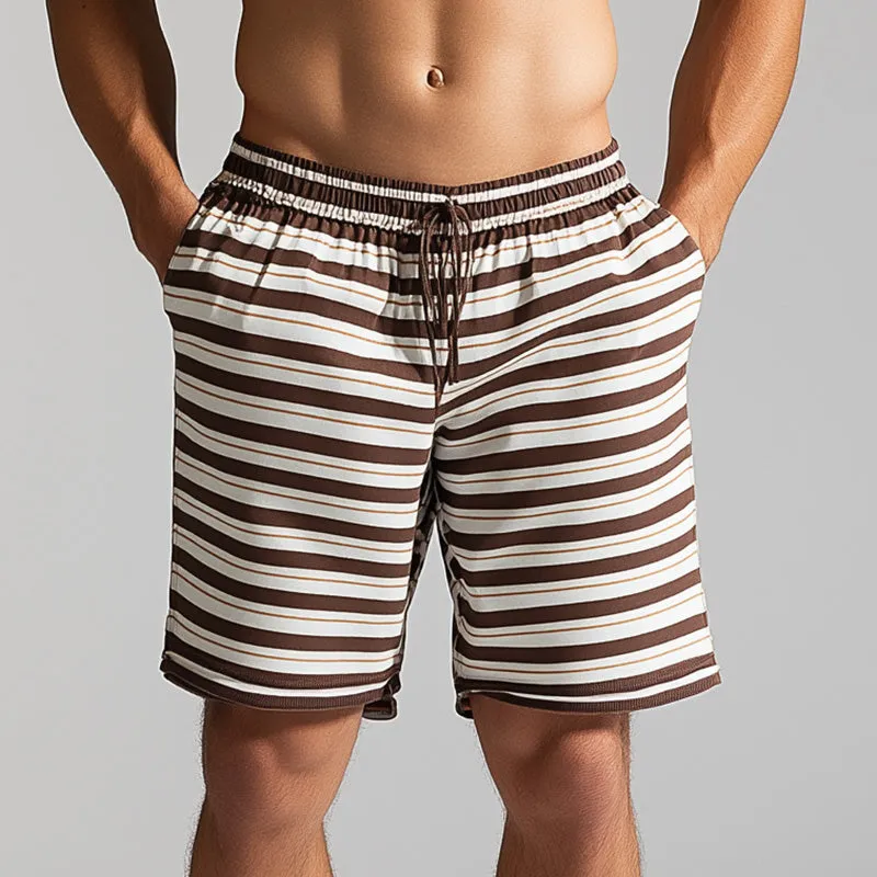 Men's Summer Fashion Cotton and Linen Striped Loose Sports Shorts MTA1784D3P sold by Manly product image thumbnail 2