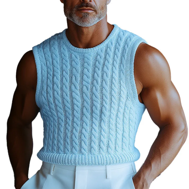 Men's Summer Fashion Lightweight Breathable Woven Tank Top MTA2191D9P sold by Manly