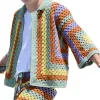 Men's Summer Fashion Personality Breathable Knitted Cardigan MTA2181D9P sold by Manly