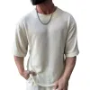 Men's Solid Color Round Neck Short Sleeve T-shirt MTA2165D1Z sold by Manly