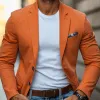 Men's Casual Breathable Cotton Notched Lapel Single Breasted Slim Fit Blazer MTA2317D1M sold by Manly