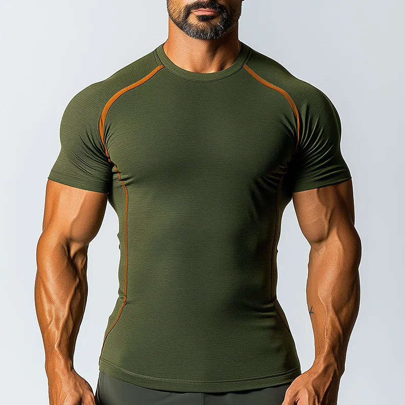 Men's Summer Slim Fit Moisture Wicking Short Sleeve Sports T-Shirt MTA2345D5P sold by Manly product image thumbnail 2