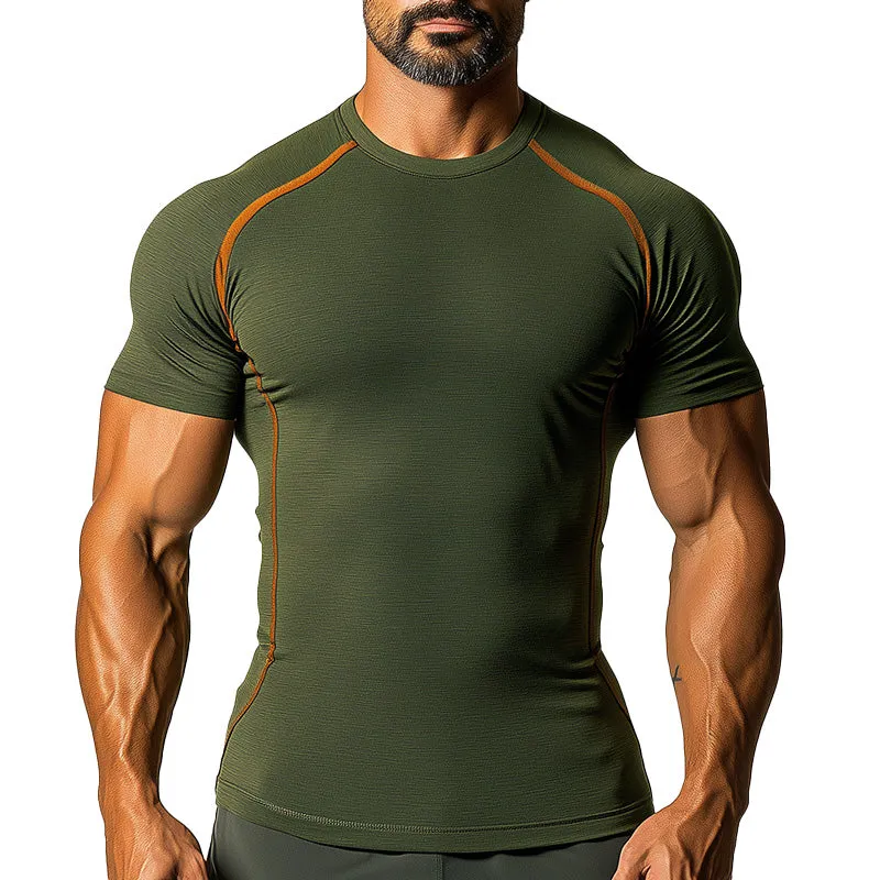 Men's Summer Slim Fit Moisture Wicking Short Sleeve Sports T-Shirt MTA2345D5P sold by Manly