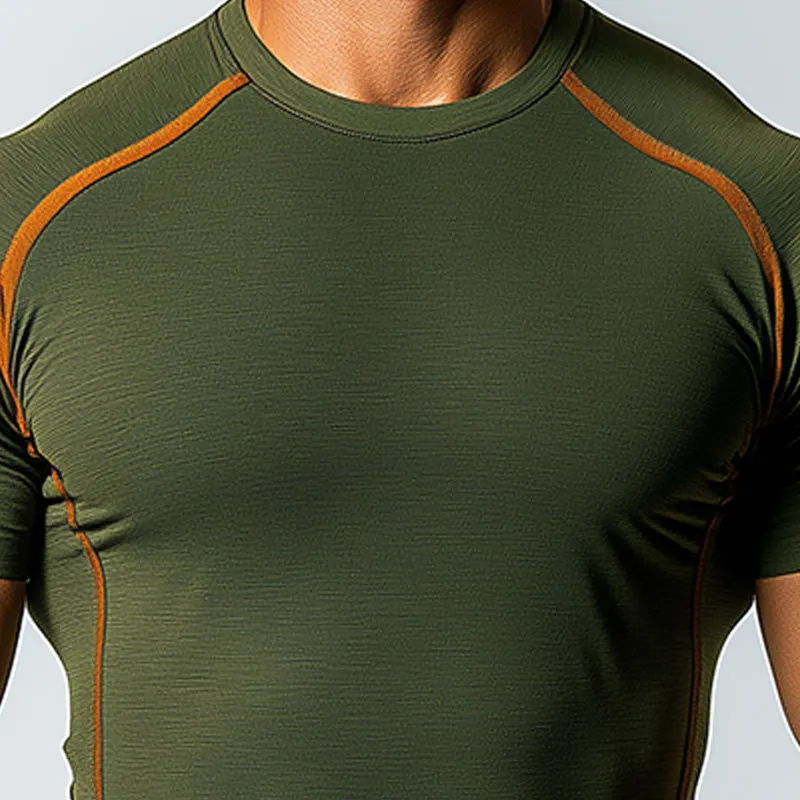 Men's Summer Slim Fit Moisture Wicking Short Sleeve Sports T-Shirt MTA2345D5P sold by Manly product image thumbnail 3