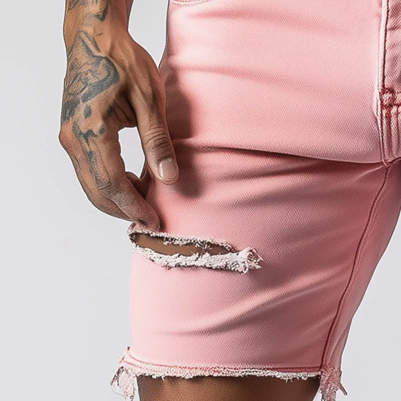 Men's Summer Fashion Slim Ripped Denim Shorts MTA2329D3P sold by Manly product image thumbnail 3