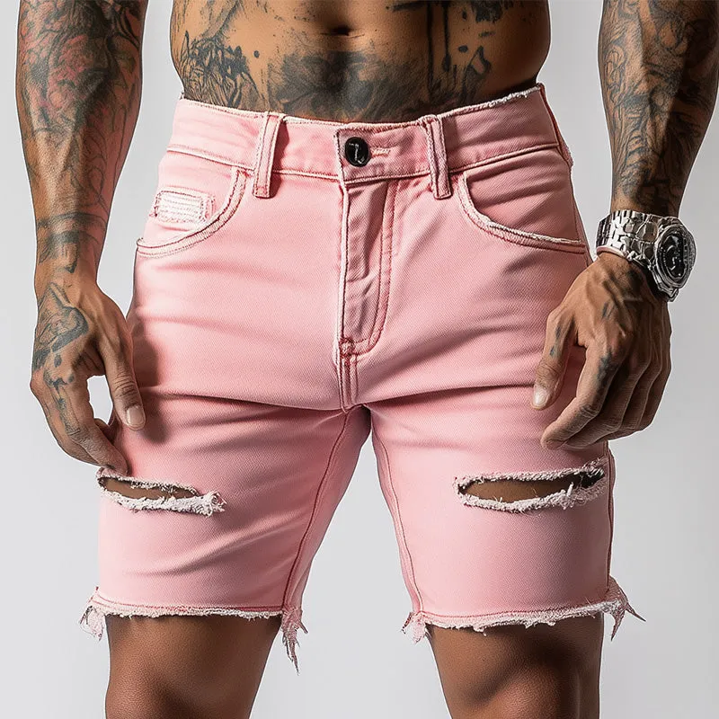 Men's Summer Fashion Slim Ripped Denim Shorts MTA2329D3P sold by Manly product image thumbnail 2