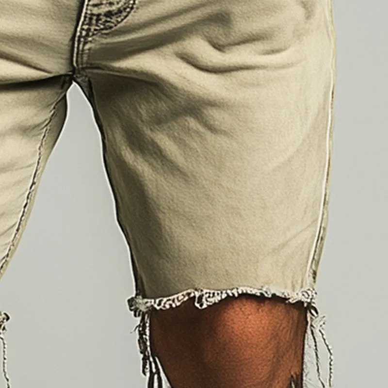 Men's Summer Fashion Slim Raw Edge Pocket Denim Shorts MTA2358D6P sold by Manly product image thumbnail 4