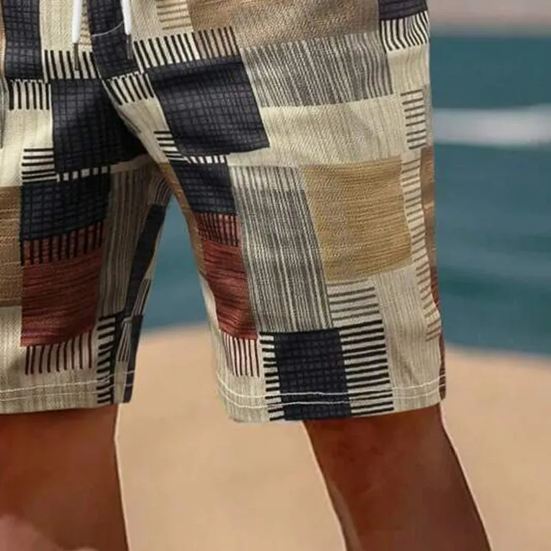 Men's Vacation Color Block Elastic Shorts MTA2345D6X sold by Manly product image thumbnail 3