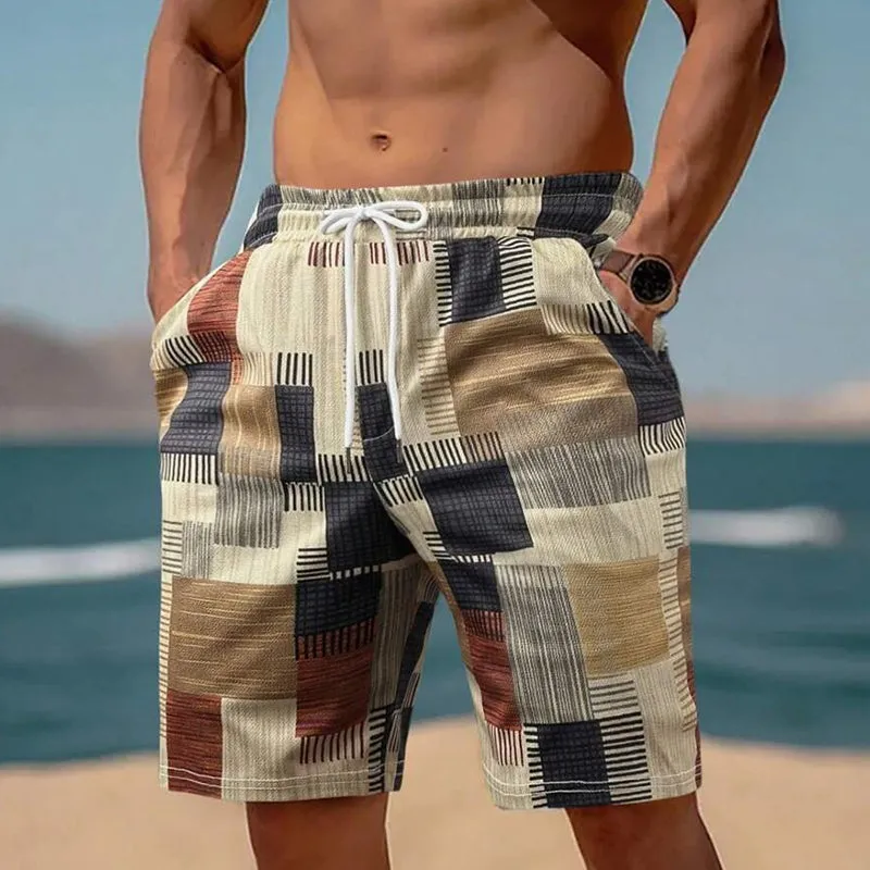 Men's Vacation Color Block Elastic Shorts MTA2345D6X sold by Manly product image thumbnail 2