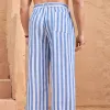 Men's Casual Striped Loose Cotton and Linen Casual Pants MTA2376D6X sold by Manly